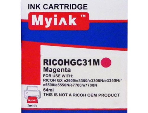 Картридж гелевый RICOH Aficio GX e5550N type GC 31M красный (64ml, Pigment) MyInk - изображение