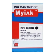 Картридж CANON IPF 500/600/700 PFI-102Bk черный (130ml, Dye) MyInk - изображение