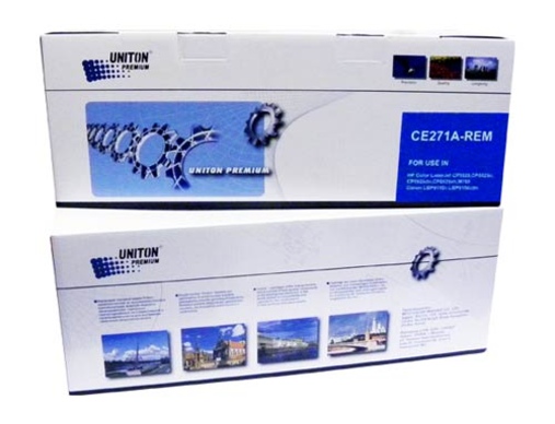 Картридж HP CE271A (650A) (восстановленный) синий (13K) UNITON Premium - изображение