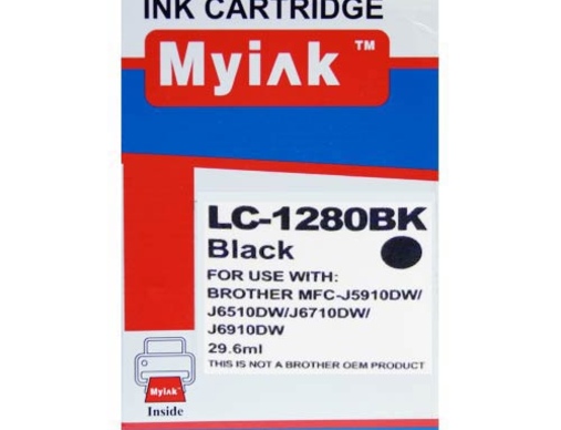 Картридж Brother MFC-J5910/6510/6710 (LC1280XLBK) черный (29,6ml, Pigment) MyInk - изображение