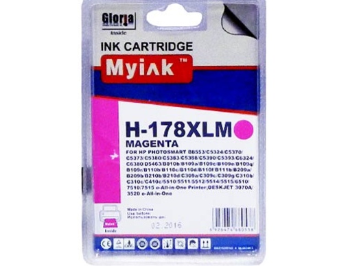 Картридж HP CB324 (178XL) красный (14,6ml, Dye) MyInk - изображение