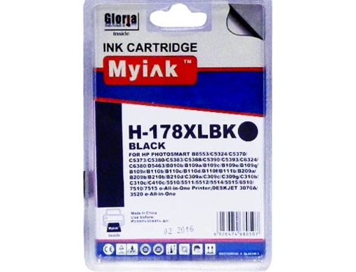 Картридж HP CN684 (178XL) черный (18,6ml, Pigment) MyInk - изображение