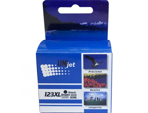 Картридж HP F6V19AE (123XL) черный UNIjet (ОГРАНИЧЕННОЕ ПРИМЕНЕНИЕ) - изображение
