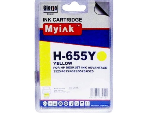 Картридж HP CZ112AE (655) желтый (14,6ml, Dye) MyInk - изображение
