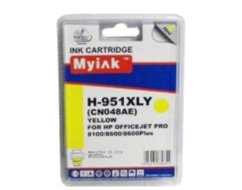 Картридж HP CN048AE (951XL) желтый (26ml, Pigment) MyInk - изображение