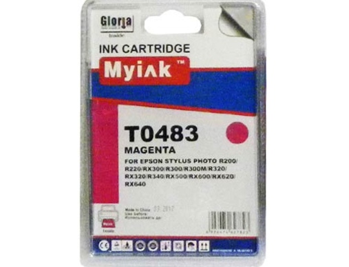 Картридж EPSON R200/300/RX500/600 (T0483) красный (16ml, Dye) MyInk - изображение