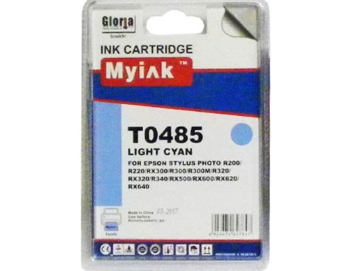 Картридж EPSON R200/300/RX500/600 (T0485) светло-синий (16ml, Dye) MyInk - изображение