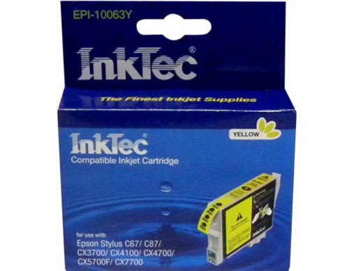 Картридж EPSON St C67/87,CX3700/4700 (T0634) желтый InkTec - изображение