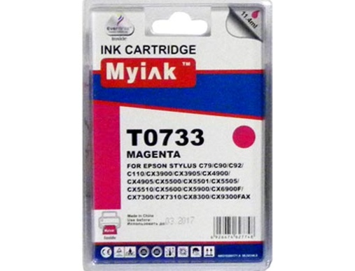 Картридж EPSON St C79/CX3900/4900/5900 (T0733N) красный (11,4ml, Pigment) MyInk - изображение