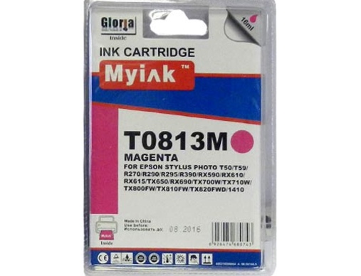 Картридж EPSON R270/390/RX590/TX700/1410 (T0813/T0823) красный (16ml, Dye) MyInk - изображение
