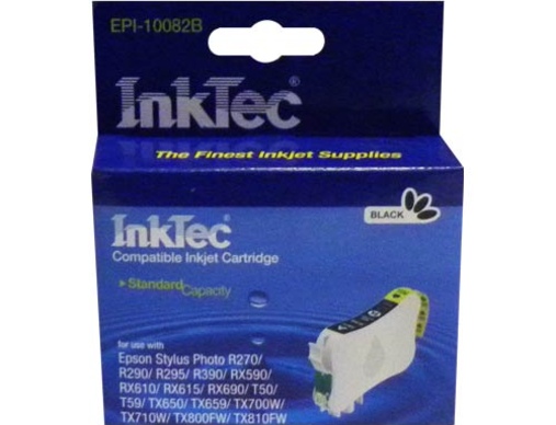 Картридж EPSON R270/390/RX590/TX700 (T0821N) черный InkTec - изображение