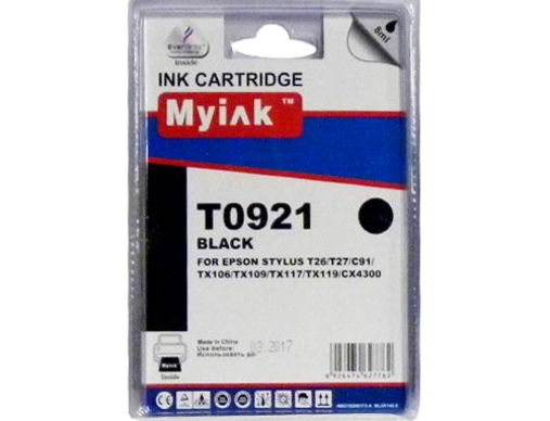 Картридж EPSON St C91/CX4300 (T0921) черный (8ml, Pigment) MyInk - изображение