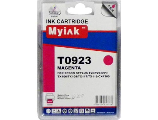 Картридж EPSON St C91/CX4300 (T0923) красный (6,6ml, Pigment) MyInk - изображение