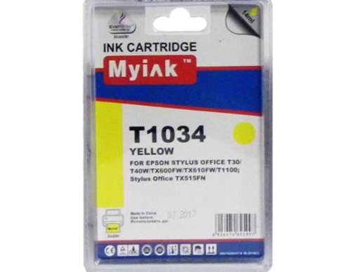Картридж EPSON St Office T40W/600FW/610FW (T1034) желтый (14ml, Pigment) MyInk - изображение