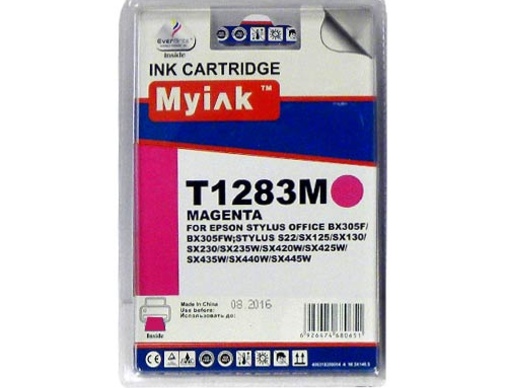 Картридж EPSON St S22/SX125/Office BX305 (T1283) красный (7ml, Pigment) MyInk - изображение