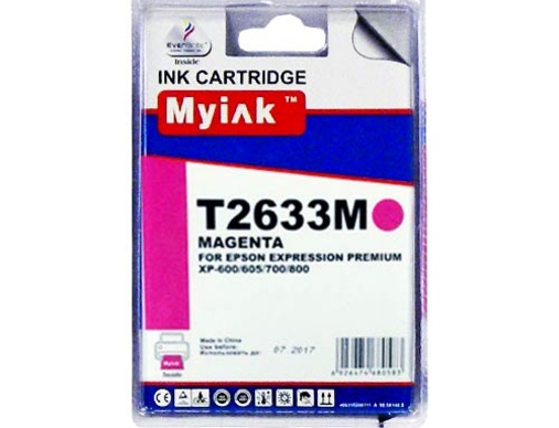 Картридж Epson Expression Premium XP-600/XP-605/XP-700/XP-800 (T2633) красный (13,8ml, Dye) MyInk - изображение