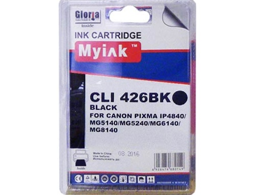 Картридж CANON CLI-426BK PIXMA iP4840/MG5140/5240/6140/8140 черный (9ml, Dye) MyInk - изображение