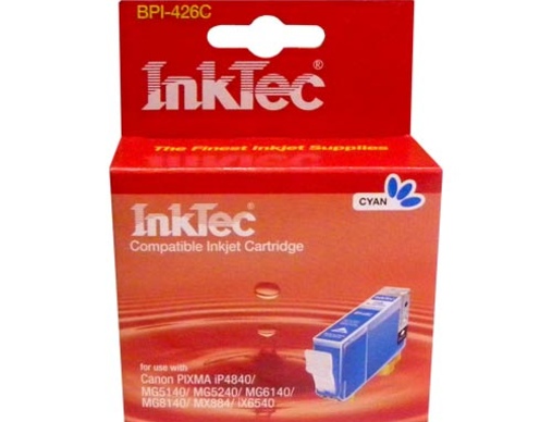 Картридж CANON PIXMA iP4840/MG5140/5240/6140/8140 CLI-426 C синий InkTec - изображение
