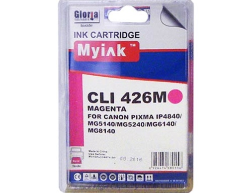 Картридж CANON PIXMA iP4840/ MG5140/5240/6140/8140 CLI-426M красный (9ml, Dye) MyInk - изображение