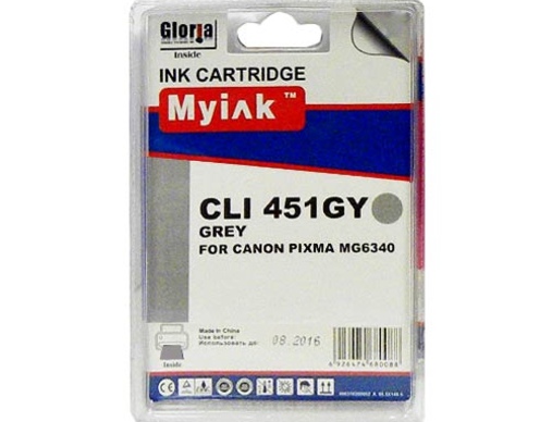 Картридж CANON PIXMA MG6340/7140 CLI-451 XLGY серый (12ml, Dye)  MyInk - изображение