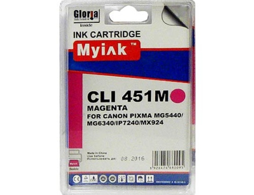 Картридж CANON PIXMA iP7240/MG6340/5440/7140 CLI-451 XLM красный (12ml, Dye) MyInk - изображение