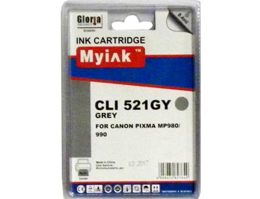 Картридж CANON PIXMA MP980/990 CLI-521 GY серый (8,4ml, Dye) MyInk - изображение
