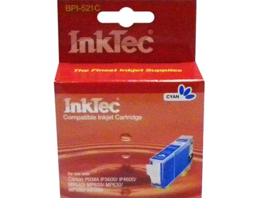 Картридж CANON PIXMA iP3600/4600/ MP540/620/630/980 CLI-521C синий InkTec - изображение