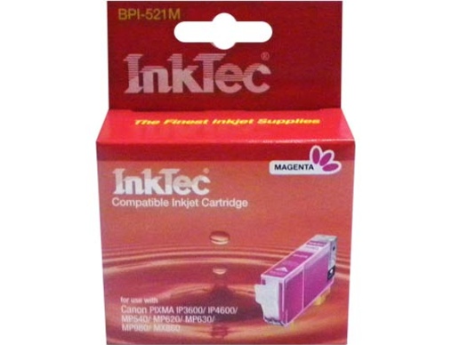 Картридж CANON PIXMA iP3600/4600/ MP540/620/630/980 CLI-521M красный InkTec - изображение