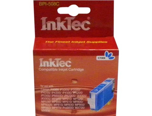 Картридж CANON PIXMA IP-4200/5300/Pro 9000 CLI-8C синий InkTec - изображение