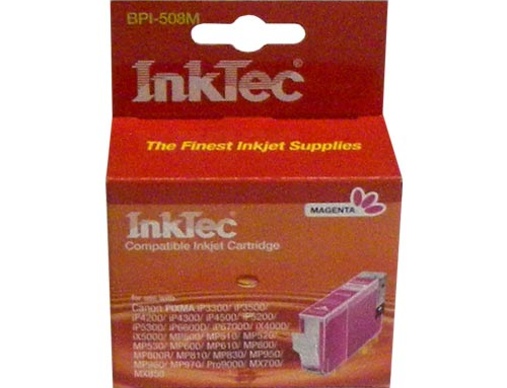 Картридж CANON PIXMA IP-4200/5300/Pro 9000 CLI-8M малиновый InkTec - изображение