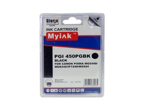 Картридж CANON PIXMA iP7240/MG6340/5440/7140 PGI-450XLPGBK черный (21,4ml, Pigment) MyInk - изображение