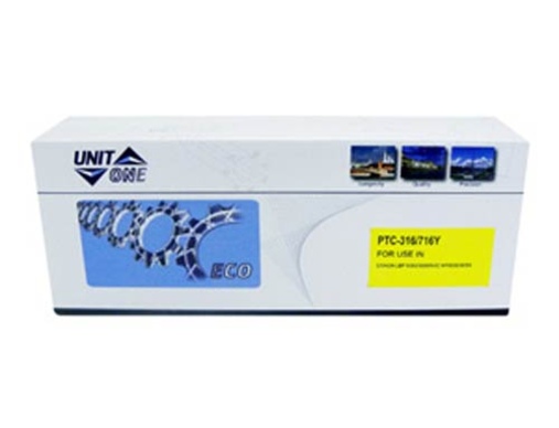 Картридж CANON LBP-5050 Cartridge 716Y желтый (1,4K) UNITON Eco - изображение