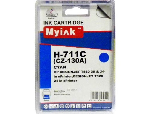 Картридж HP CZ130A (711) синий (26ml, Dye) MyInk - изображение