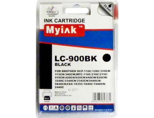 Картридж Brother DCP-110C/MFC-210C/FAX-1840C (LC900BK) черный MyInk - изображение