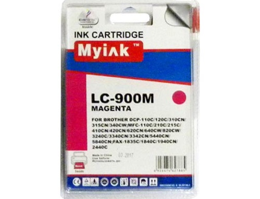 Картридж Brother DCP-110C/MFC-210C/FAX-1840C (LC900M) красный MyInk - изображение