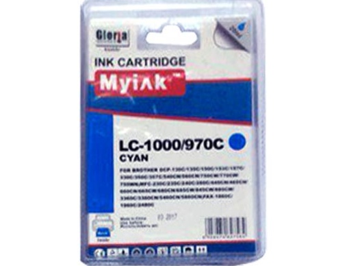 Картридж Brother DCP-130C/MFC-240C/5460CN/885CW (LC1000C/LC970C) синий MyInk - изображение