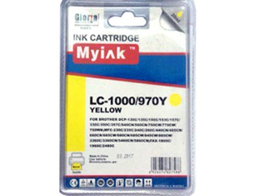 Картридж Brother DCP-130C/MFC-240C/5460CN/885CW (LC1000Y/LC970Y) желтый MyInk - изображение