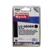 Картридж Brother DCP-145C/6690CW/MFC-250C (LC980BK) черный (16ml, Pigment) MyInk - изображение