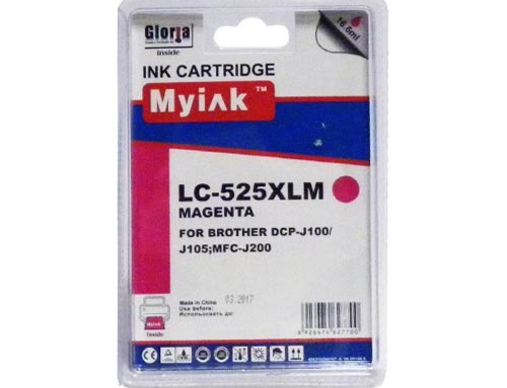 Картридж Brother MFC-J200/DCP-J100/J105 (LC525XLM) красный (16,6ml, Dye)  MyInk - изображение