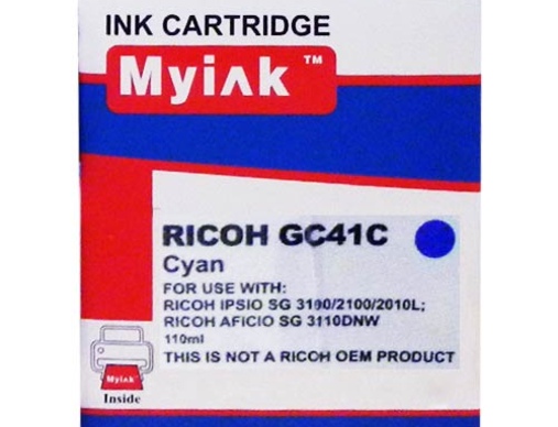 Картридж гелевый RICOH Aficio SG2100/3110 type GC 41C синий (22ml) MyInk - изображение
