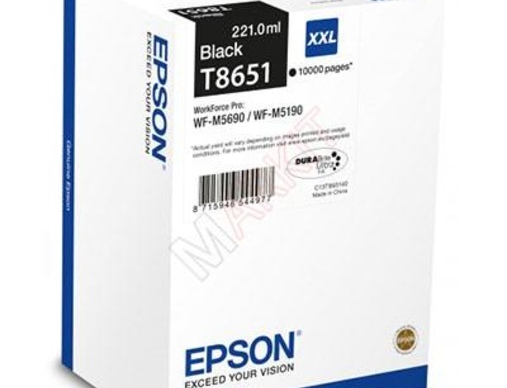 Картридж EPSON WorkForce Pro WF-M5190/ WF-M5690 (T8651) чёрный (o) - изображение