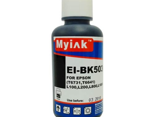 Чернила для EPSON (T6641/T6731) L100/ L200/L800/L1800 (100мл, black, Dye) EI-BK503 Gloria™ MyInk - изображение