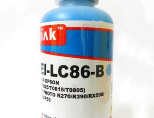 Чернила для EPSON (T0815/T0825/T0805) St Photo T10/T50/P50/R200/R270/RX590 (1л,light cyan) EI-LC86-B Gloria™ MyInk - изображение
