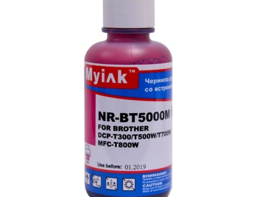 Чернила для Brother InkBenefit Plus DCP-T300/T500/T700/ MFC-T800 (100мл,magenta, Dye) BT5000M MyInk - изображение