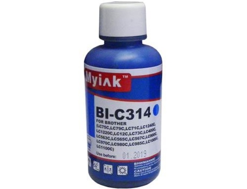 Чернила для Brother LC1240С (100мл,cyan) BI-C314 Gloria™ MyInk - изображение