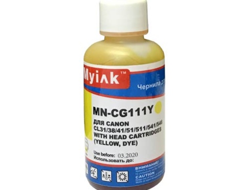 Чернила для CANON CL-41/51 (100мл,yellow) NI-CG111Y Gloria™ MyInk - изображение