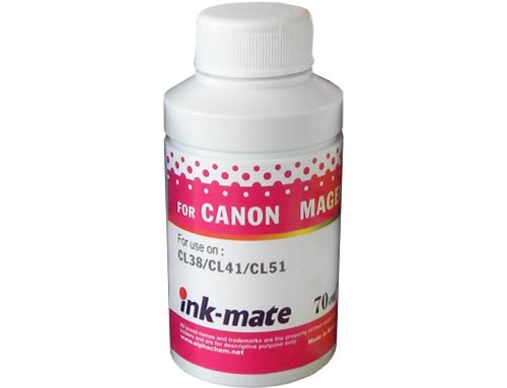Чернила для CANON CL38/CL41/CL51/CLI-8  (70мл, magenta, Dye) CIM-41C Ink-Mate - изображение