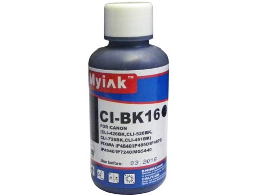 Чернила для CANON CLI-426/526/726Bk (100мл,black) CI-BK16 Gloria™ MyInk - изображение