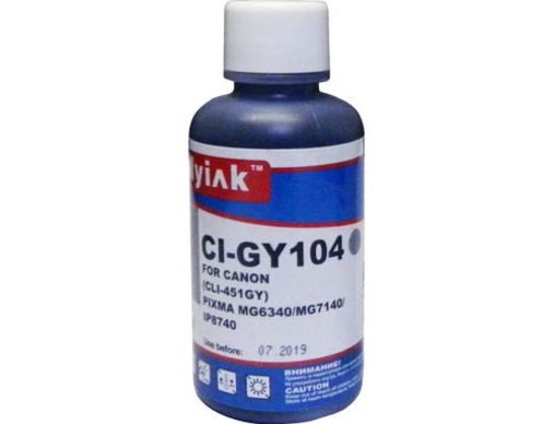 Чернила для CANON CLI-451GY (100мл,grey) CI-GY104 Gloria™ MyInk - изображение
