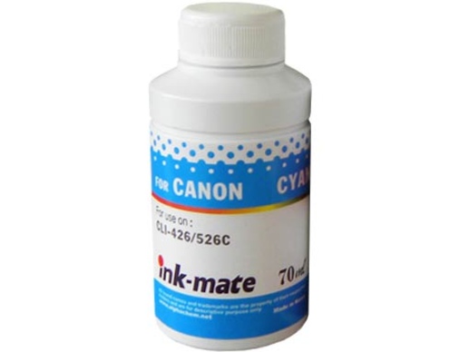 Чернила для CANON CLI-521C (70мл, cyan, Dye) CIM-521C Ink-Mate - изображение